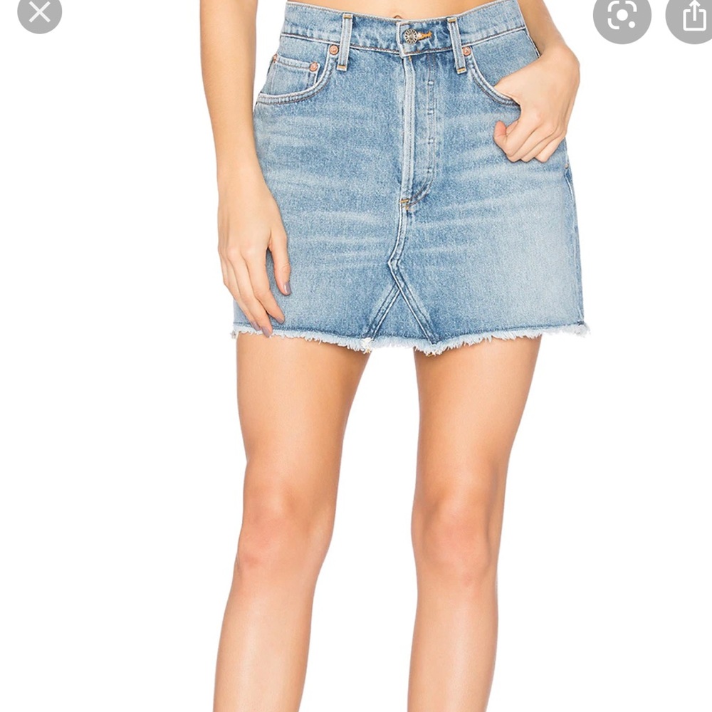 AGOLDE Quinn high rise denim skirt